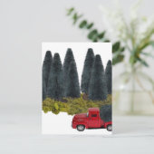  vrachtwagen met kerstboom briefkaart (Staand voorkant)