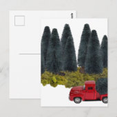  vrachtwagen met kerstboom briefkaart (Voorkant / Achterkant)