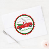 Vrachtwagen met Kerstboom Stickers (Envelop)