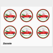 Vrachtwagen met Kerstboom Stickers (Vel)