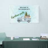 Vrachtwagen met kerstfeest voor kalveren spandoek (Beurs)