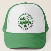 Vrachtwagen met klavers St. Patricks Day Trucker Pet (Voorkant)