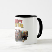  vrachtwagen met paaskooi Happy Easter Mok (Voorkant rechts)