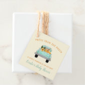 vrachtwagen met pompoen Rustische Herfst Baby sho Bedankjes Labels (In situ)