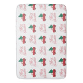 vrachtwagen met prettige kerst badmat (Voorkant Verticaal)