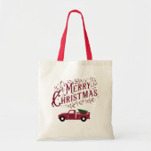 vrachtwagen met prettige kerst tote bag (Voorkant)