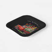  vrachtwagen met rode papaver papieren bordje (Gebogen)