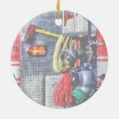 Vrachtwagen met slangen en x keramisch ornament (Achterkant)