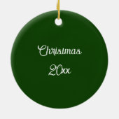 Vrachtwagen met snoepjesploeg en kerstmis keramisch ornament (Achterkant)