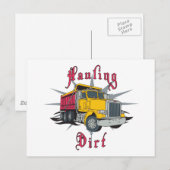 Vrachtwagen met vuilstortbak briefkaart (Voorkant / Achterkant)