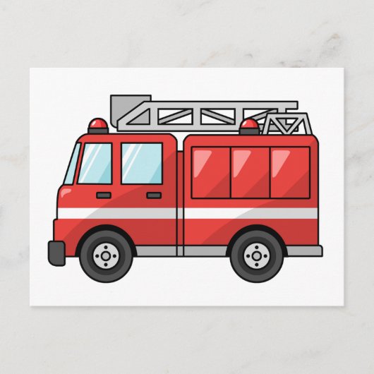 Vrachtwagen/motor voor Cartoon Briefkaart (Voorkant)