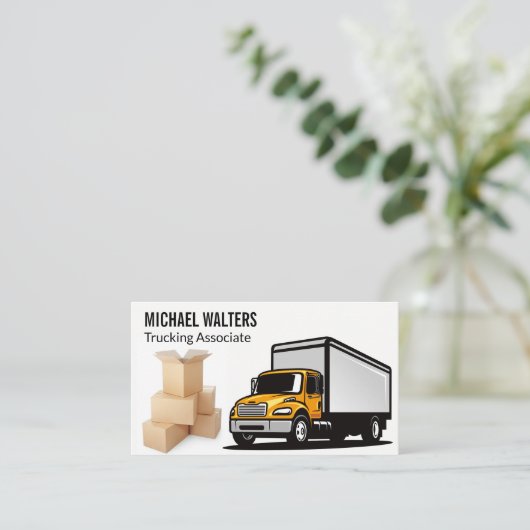 Vrachtwagen | Movers | Boxen Visitekaartje (Staand voorkant)