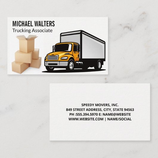Vrachtwagen | Movers | Boxen Visitekaartje (Voorkant / Achterkant)
