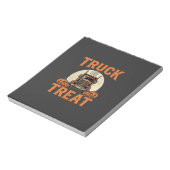 Vrachtwagen of Behandeling Halloween Semi Vrachtwa Notitieblok (Linkerzijde)