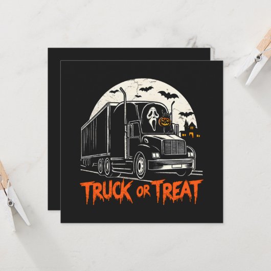 Vrachtwagen of Treat Kaart (Voorkant / Achterkant in situ)