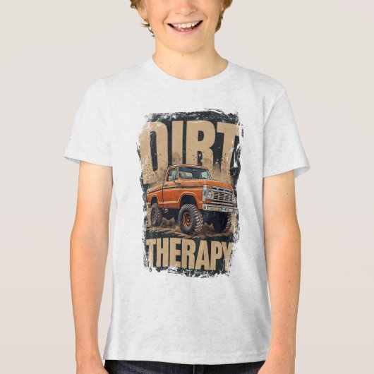 vrachtwagen Offroad 4x4 ontwerp Tri-Blend Shirt (Voorkant)