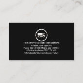 Vrachtwagen op Gold Hillside Tree Landscape Visitekaartje (Achterkant)