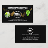 Vrachtwagen op Gold Hillside Tree Landscape Visitekaartje (Voorkant / Achterkant)