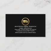 Vrachtwagen op Gold Hillside Tree Uitzicht Visitekaartje (Achterkant)