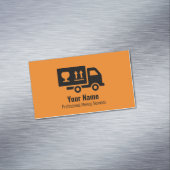  vrachtwagen oranje magnetisch visitekaartje (Voorbeeld)