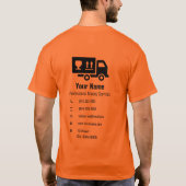  vrachtwagen oranje t-shirt (Achterkant)