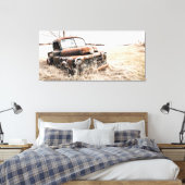 Vrachtwagen overgegeven aan de tijd canvas afdruk (Insitu (Slaapkamer))