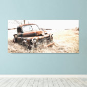 Vrachtwagen overgegeven aan de tijd canvas afdruk (Insitu (Houten vloer))