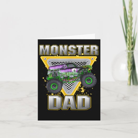 Vrachtwagen Papa Vaders Dag Monster Truck Zijn Mij Kaart (Voorkant)