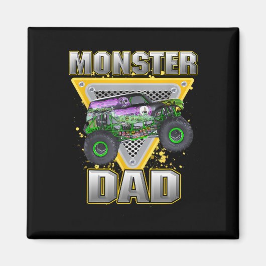 Vrachtwagen Papa Vaders Dag Monster Truck Zijn Mij Magneet (Voorkant)