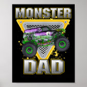 Vrachtwagen Papa Vaders Dag Monster Truck Zijn Mij Poster (Voorkant)