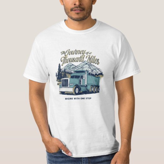 Vrachtwagen reis t-shirt (Voorkant)