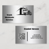Vrachtwagen Reparatie Aangepaste QR Visitekaartje (Voorkant / Achterkant)