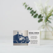 Vrachtwagen rijden | Metaalachtig | Arbeider Chauf Visitekaartje (Staand voorkant)