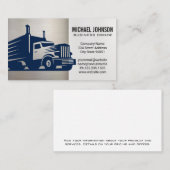 Vrachtwagen rijden | Metaalachtig | Arbeider Chauf Visitekaartje (Voorkant / Achterkant)