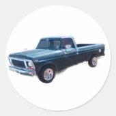 Vrachtwagen Ronde Sticker (Voorkant)