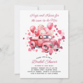  Vrachtwagen Roze Valentijn Vrijgezellenfeest Kaart (Voorkant)