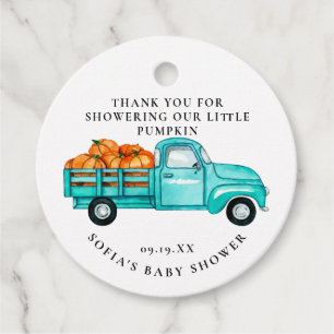 Vrachtwagen Rustiek Baby shower Favor Tag Bedankjes Labels