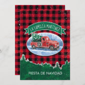  Vrachtwagen Spaans kerstfeest Kaart (Voorkant / Achterkant)