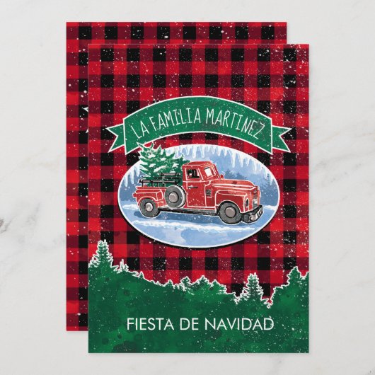  Vrachtwagen Spaans kerstfeest Kaart (Voorkant / Achterkant)