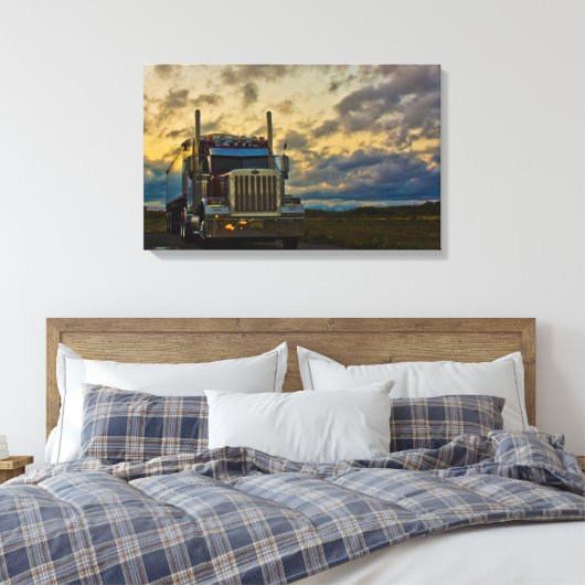 Vrachtwagen Stop Sky gewikkeld canvas (Insitu (Slaapkamer))
