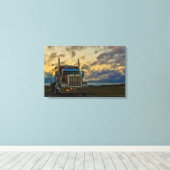 Vrachtwagen Stop Sky gewikkeld canvas Afdruk (Insitu (Houten vloer))
