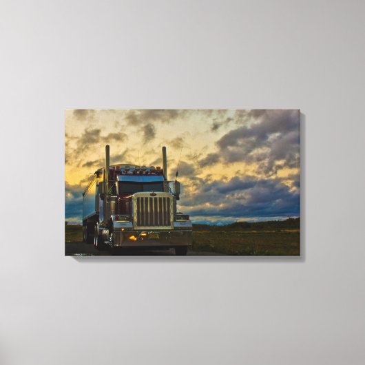 Vrachtwagen Stop Sky gewikkeld canvas Afdruk (Voorkant)