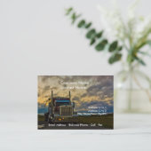 Vrachtwagen Stop Sky kaart sjabloon Visitekaartje (Staand voorkant)