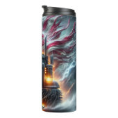 Vrachtwagen te midden van bliksem en Amerikaanse v Thermosbeker (Geroteerd rechts)