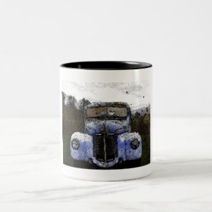  vrachtwagen tweekleurige koffiemok