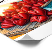 Vrachtwagen van Liefde - Hart op Wielen Poster (Hoek)