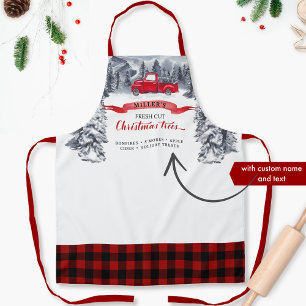 vrachtwagen, verse snijbomen, rode buffels schort