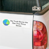 Vrachtwagen versus Prius Bumpersticker (Op Truck)