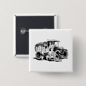 Vrachtwagen Vierkante Button 5,1 Cm (Voorkant /achterkant)