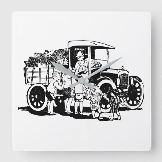 Vrachtwagen Vierkante Klok (Voorkant)